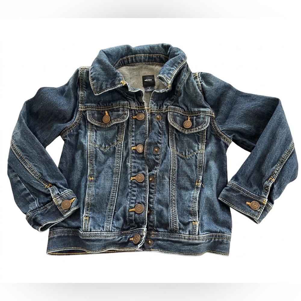 Gap Girls Classic Denim Jean Jacket Dark Wash Size 5